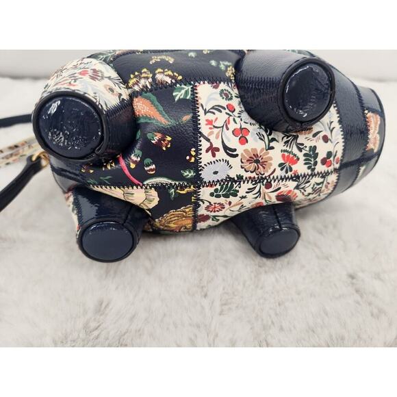 Tory Burch Peggy the Pig Small Leather Shoulder Bag Rare 6"W x 4"D x 4.5"H - Picture 10 of 15